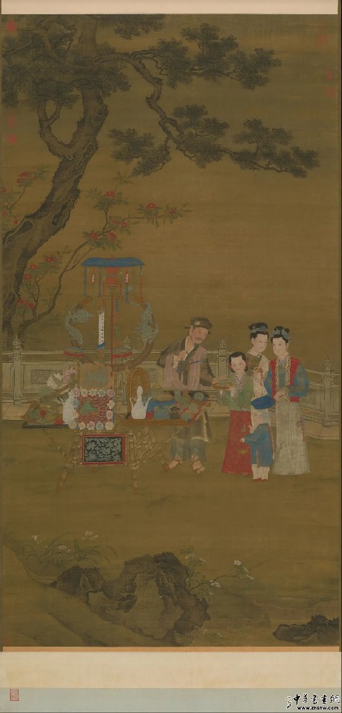 宫廷里的 解暑地摊——明佚名《夏季货郎图》